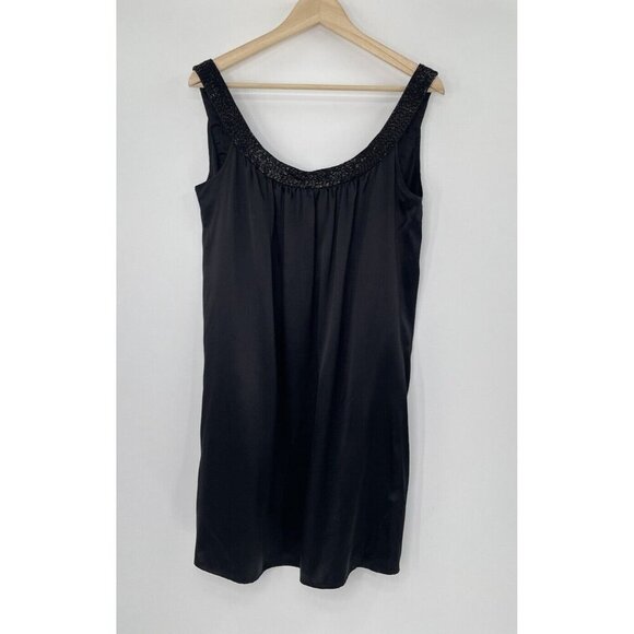 Yumi Kim Dresses & Skirts - Anthropologie Yumi Kim Black Beaded 100% Silk Mini Dress Size Large
